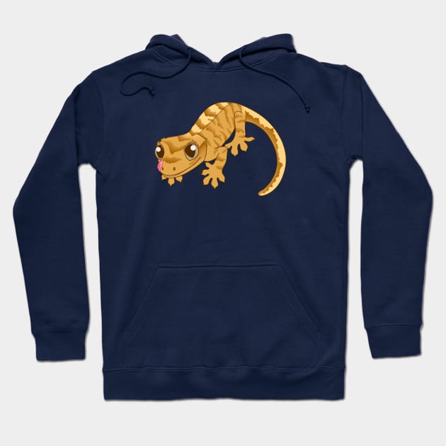 Crested Gecko Yellow Tiger Hoodie by anacecilia